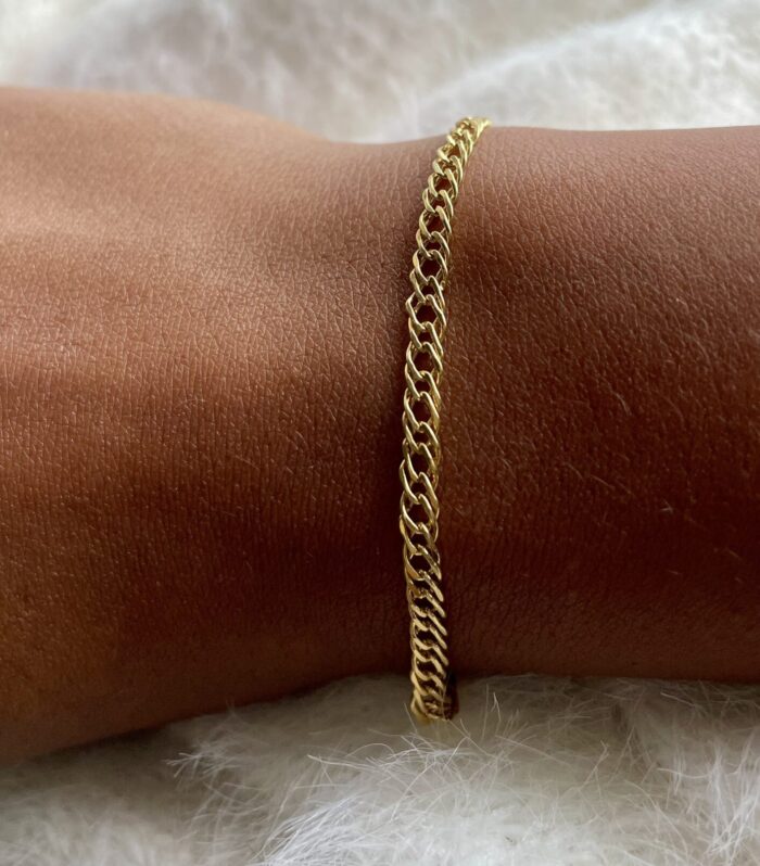 Unisex gold-plated bracelet